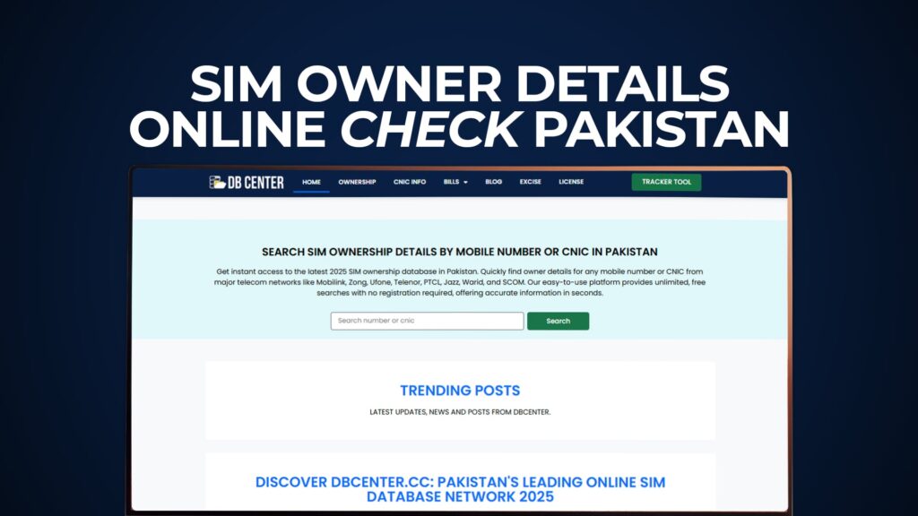 SIM Owner Details Online Check Pakistan