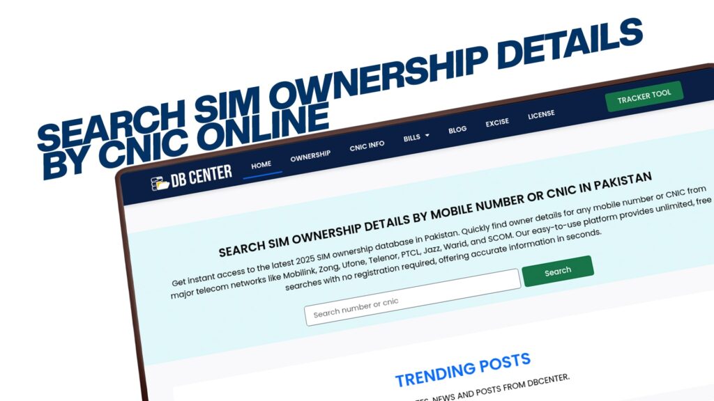 Search SIM Ownership Details by CNIC Online