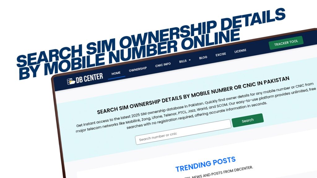 Search SIM Ownership Details by Mobile Number Online