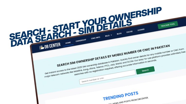 Search - Start Your Ownership Data Search - SIM DETAILS