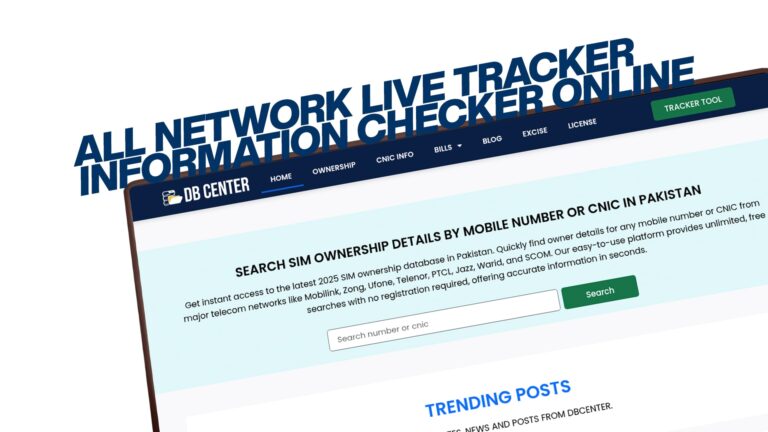 All Network Live Tracker Information Checker Online