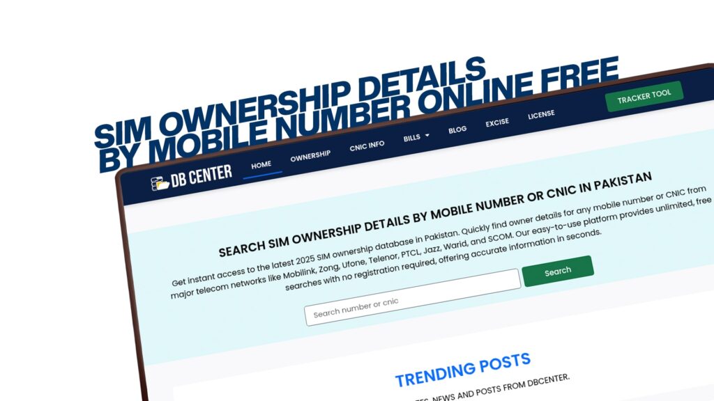 SIM Ownership Details by Mobile Number Online Free