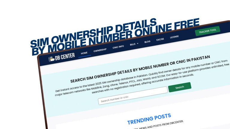 SIM Ownership Details by Mobile Number Online Free