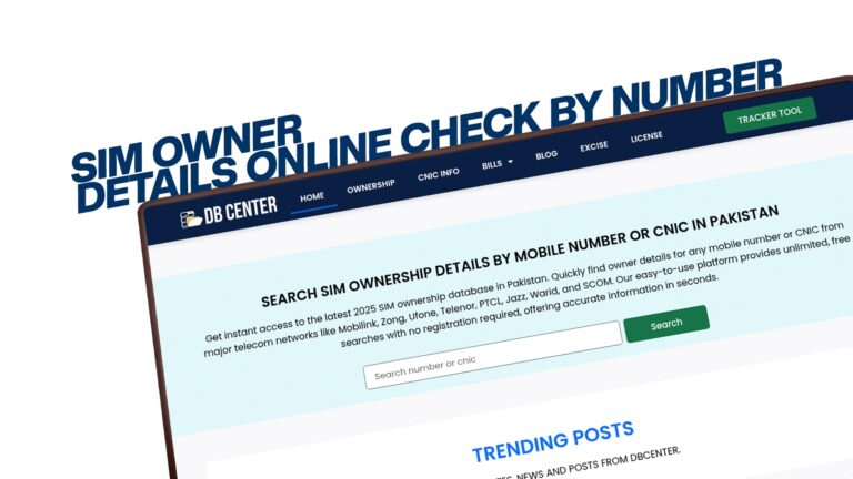 SIM Owner Details Online Check By Number
