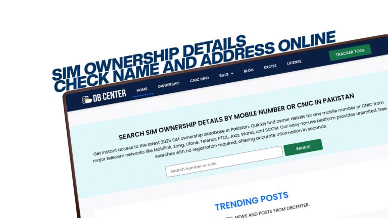 SIM Ownership Details - Check Name and Address Online