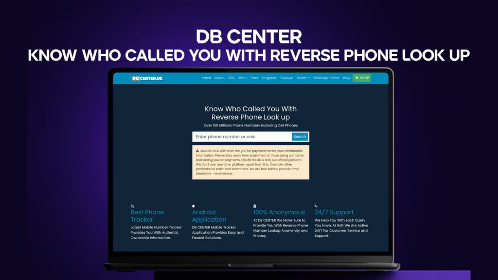DB Center - Know Who Called You With Reverse Phone Look Up