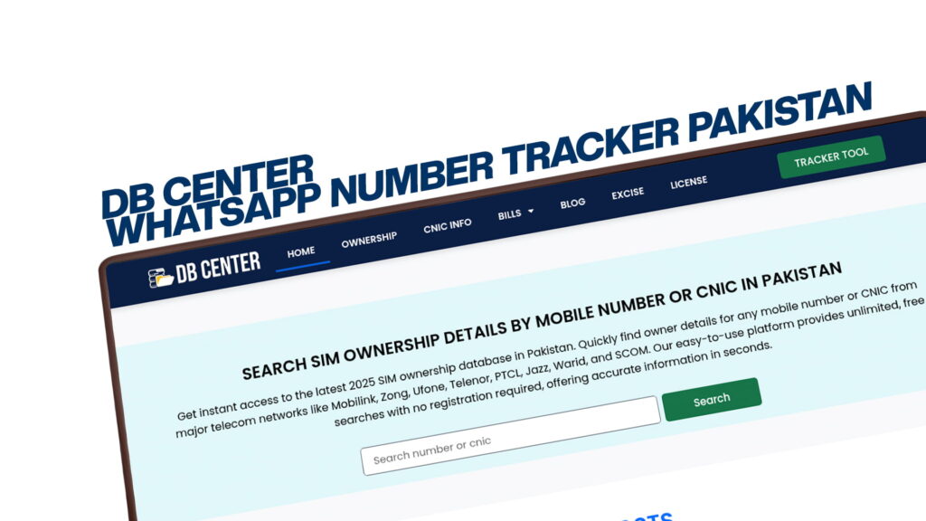 DB Center - WhatsApp Number Tracker Pakistan